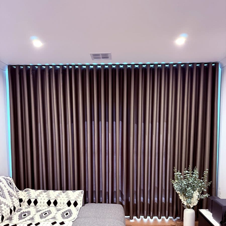 Blockout curtains in a master bedroom